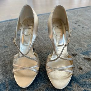 Roger Vivier Gold Strappy Pumps